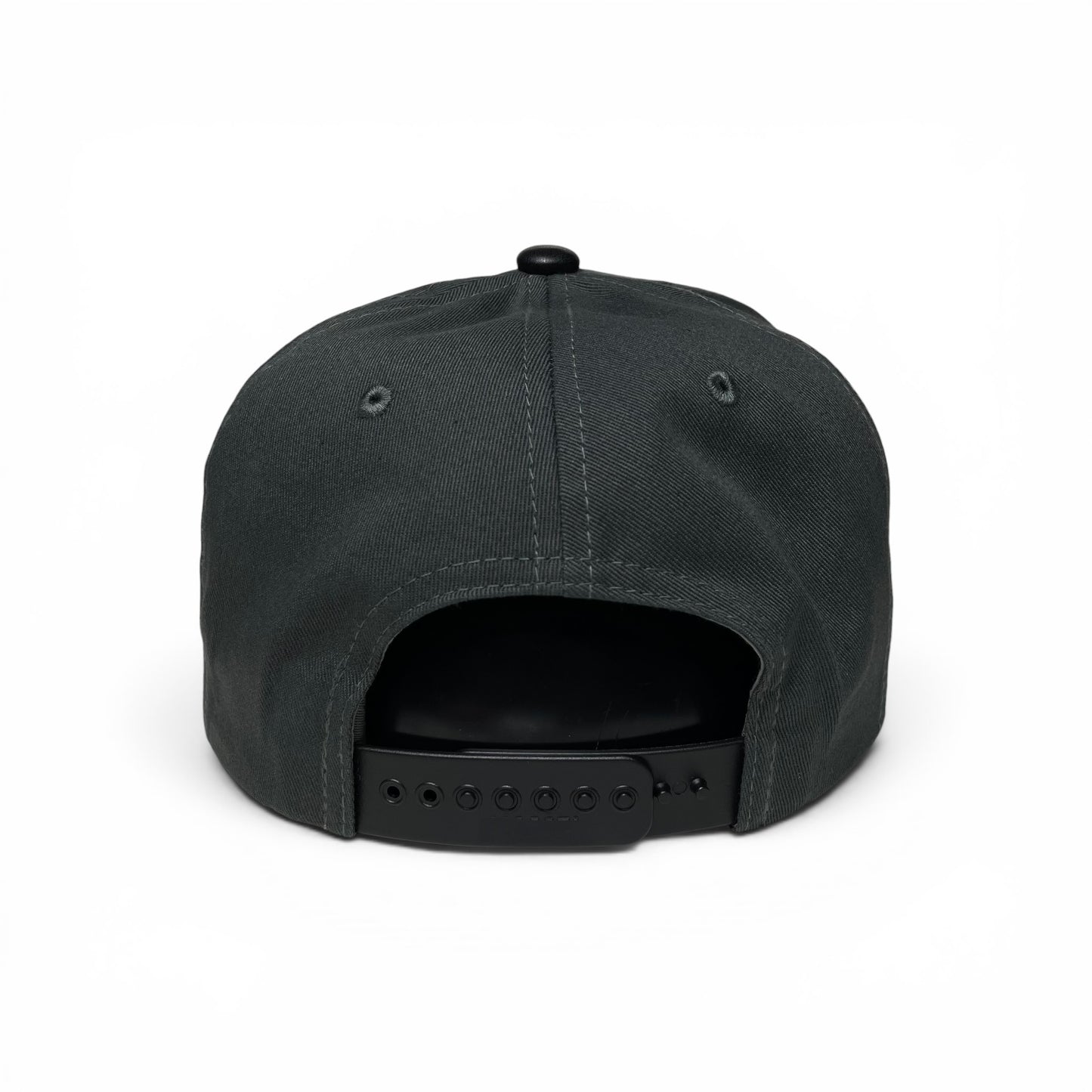 ROABEN El Jefe Rooster Gray Baseball Snapback Cap PU Leather Visor