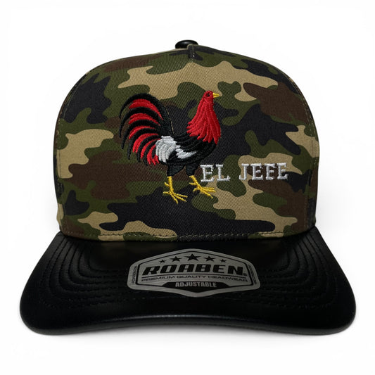 ROABEN El Jefe Rooster Camo Snapback Cap