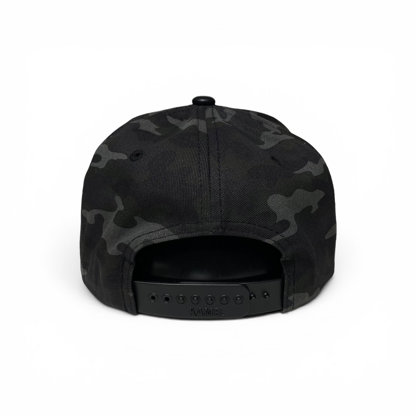ROABEN El Jefe Rooster Camo Baseball Snapback Cap PU Leather Visor