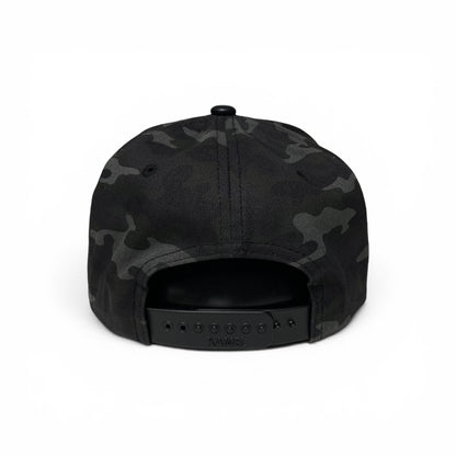 ROABEN El Jefe Rooster Camo Baseball Snapback Cap PU Leather Visor