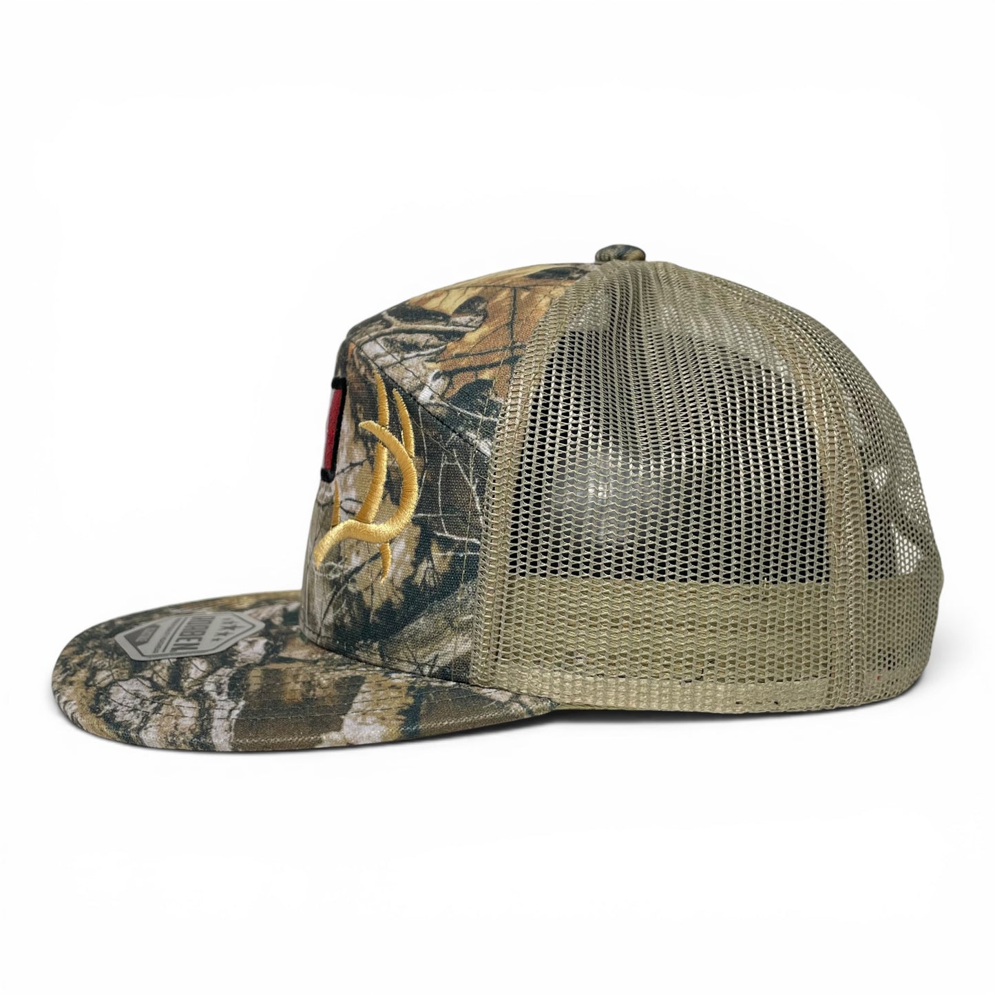 ROABEN Deer Antlers Mexico Flag Camouflage Snapback Hat