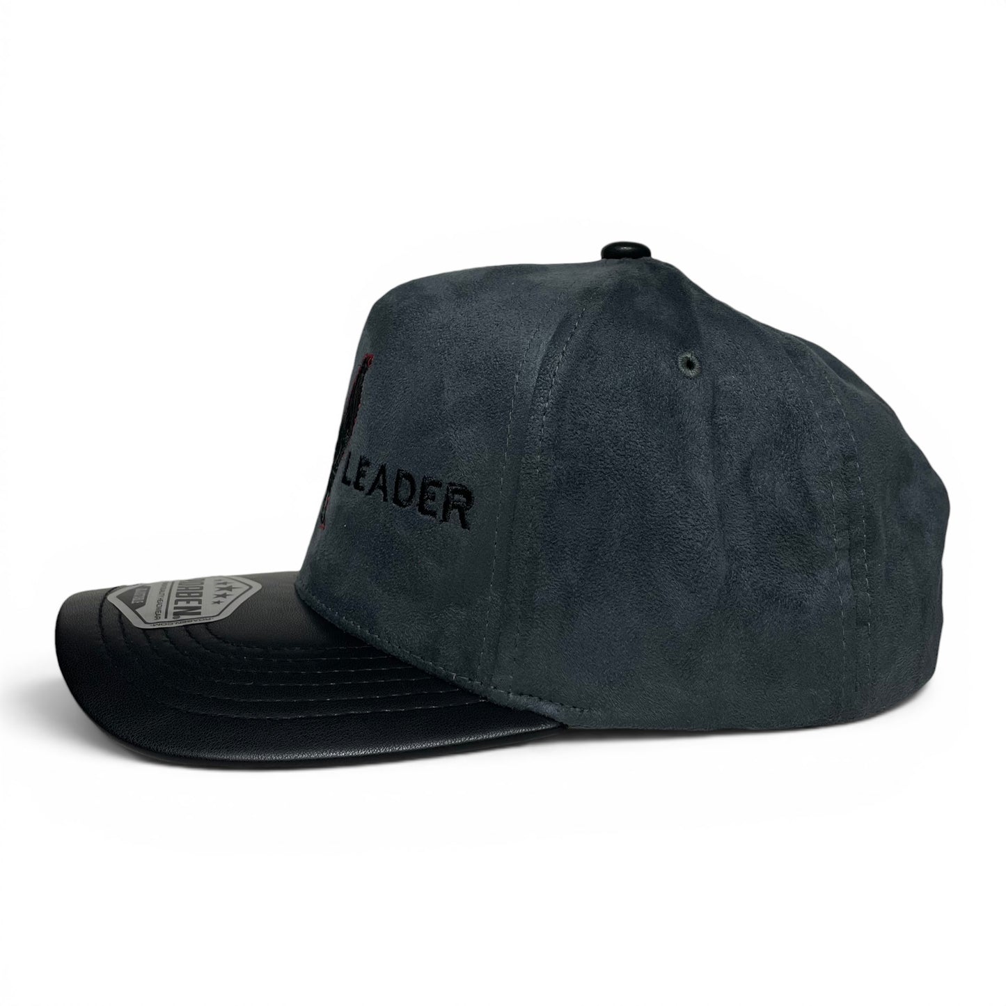 ROABEN Rooster Family Leader Embroidered Gray Suede Baseball Cap