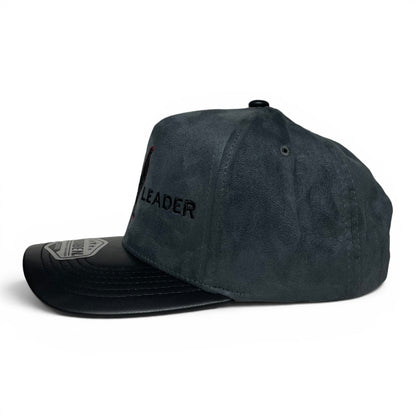 ROABEN Rooster Family Leader Embroidered Gray Suede Baseball Cap
