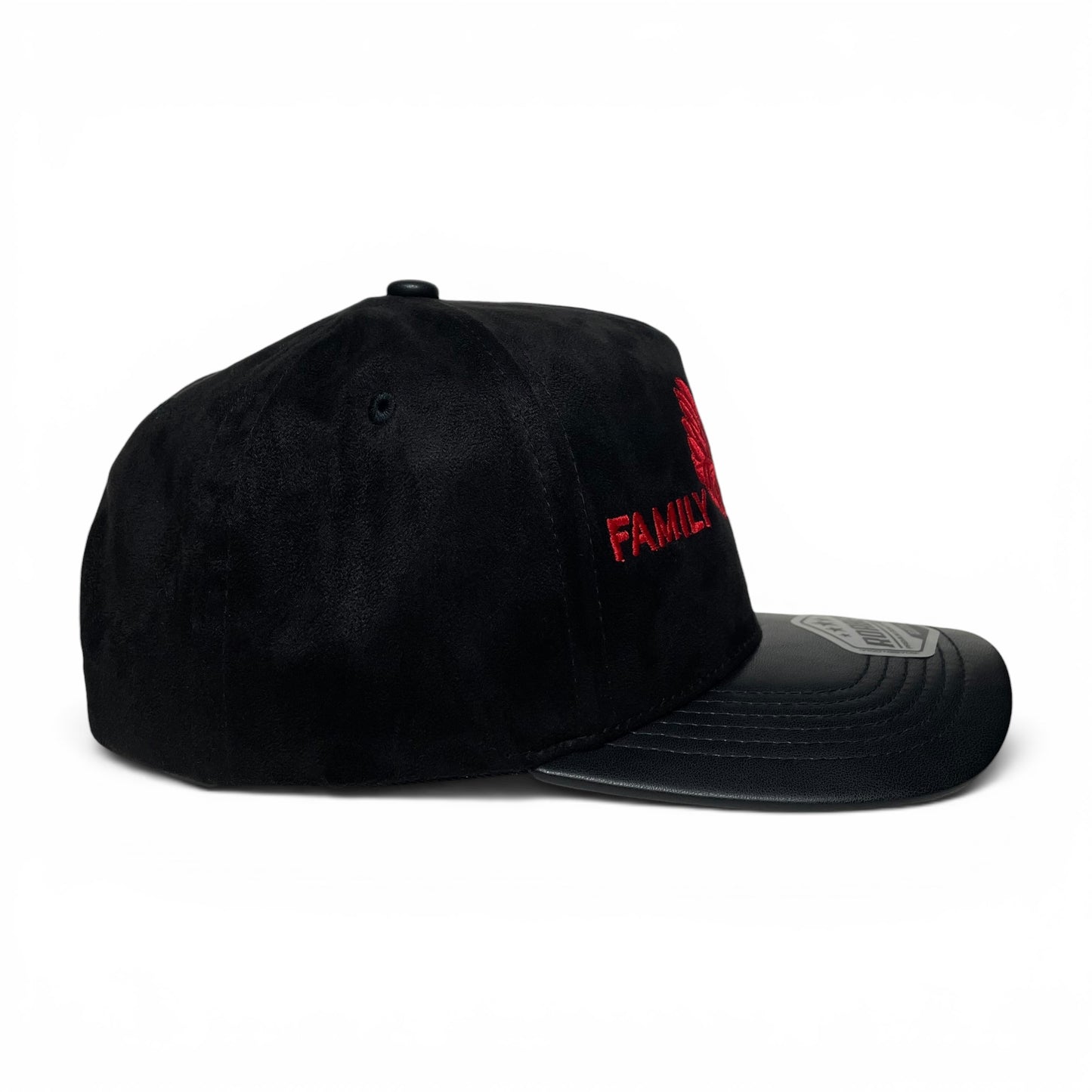 ROABEN Rooster Family Leader Embroidered Suede Baseball Cap